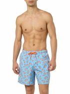 MC2 Saint Barth Man Lightweight Fabric Swim-shorts Lighting With Paisley Print