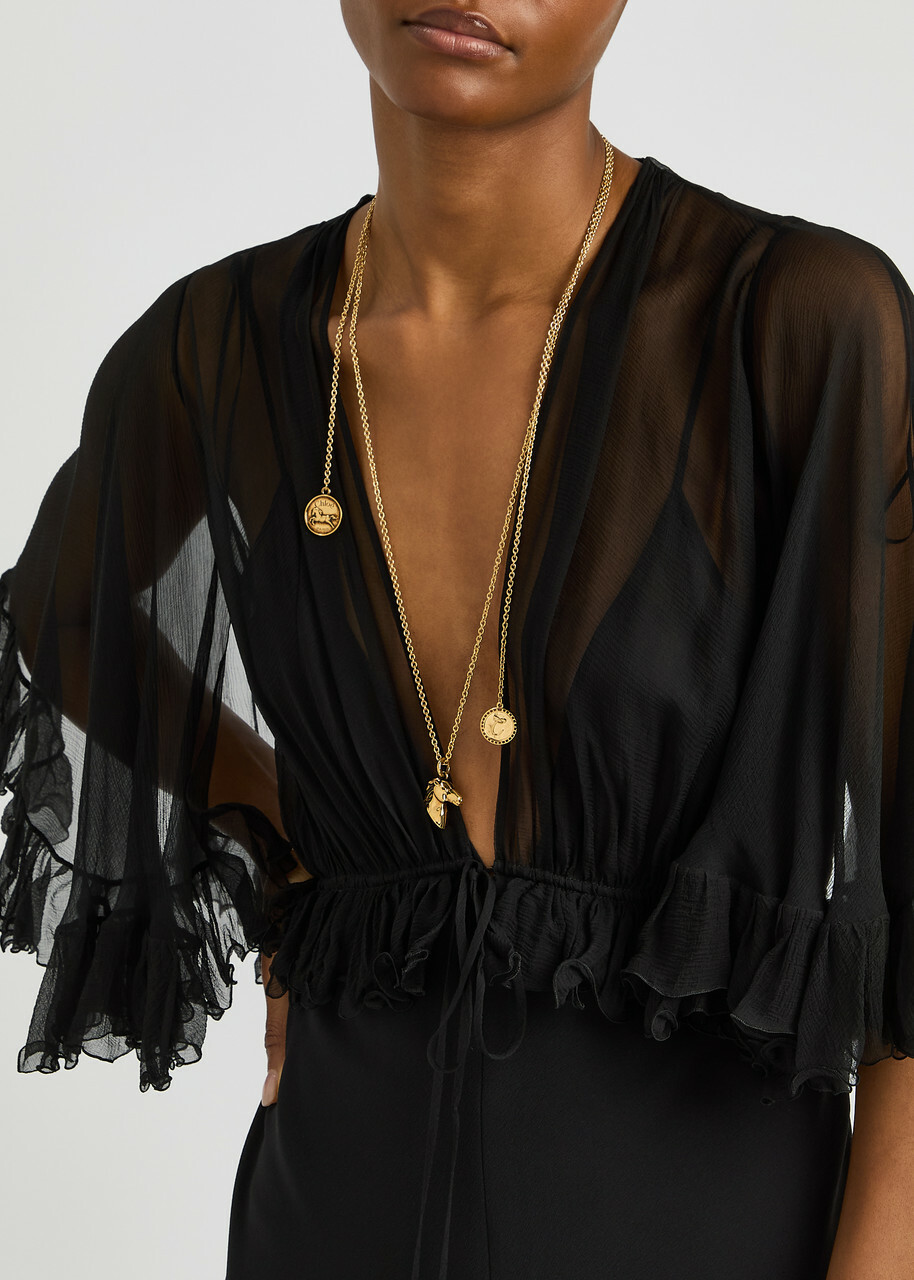 Chloe Charm-embellished Necklace - Gold - One Size