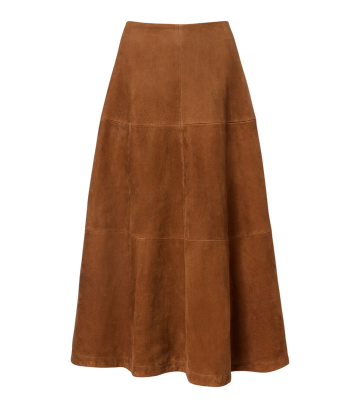 Photo: Nour Hammour Opera suede midi skirt