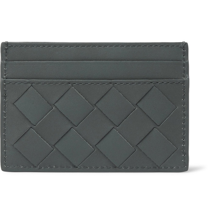 Photo: Bottega Veneta - Intrecciato Leather Cardholder - Gray