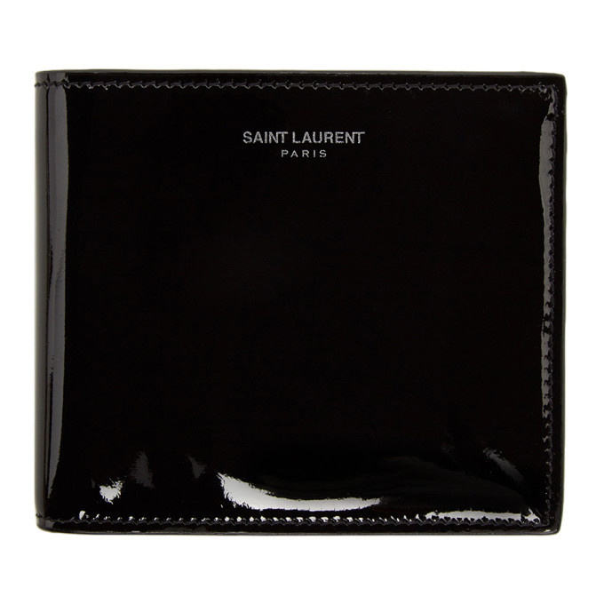 Photo: Saint Laurent Black Patent Bifold Wallet