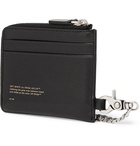 Off-White - Printed Leather Zip-Around Wallet - Black