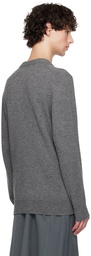 Jil Sander Gray V-Neck Sweater