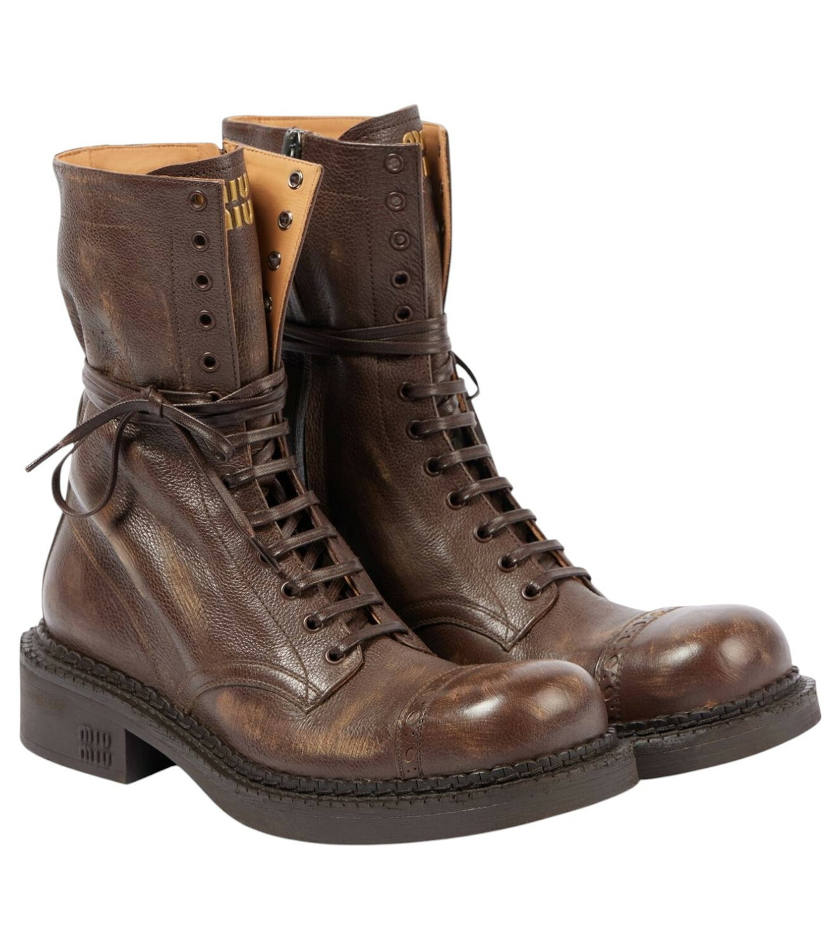 ミドルブーツ MIU MIU  Suede boots with laterali straps Miu Miu Suede Boots With Laterali Straps Miu Miu