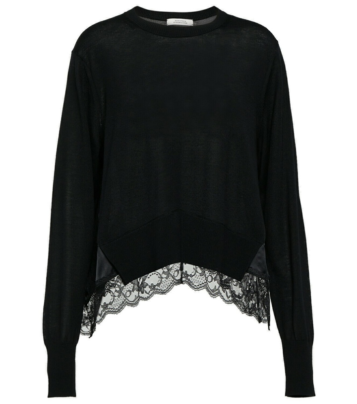 Photo: Dorothee Schumacher Lace-trimmed wool sweater