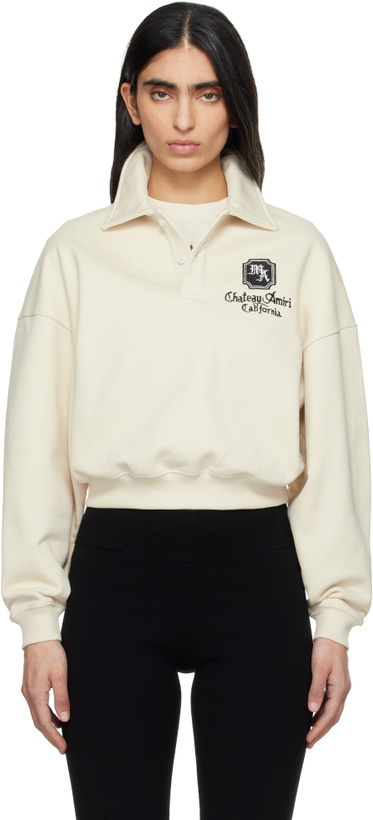 Photo: AMIRI Off-White MA 'Chateau' Long Sleeve Polo