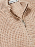 Peter Millar - Waffle-Knit Pima Cotton and Merino Wool-Blend Half-Zip Sweater - Neutrals