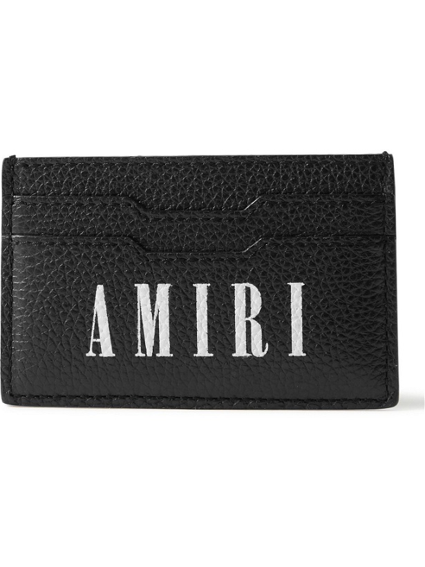 Photo: AMIRI - Logo-Print Full-Grain Leather Cardholder