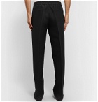 Dunhill - Black Wide-Leg Split-Hem Silk and Virgin Wool-Blend Trousers - Black