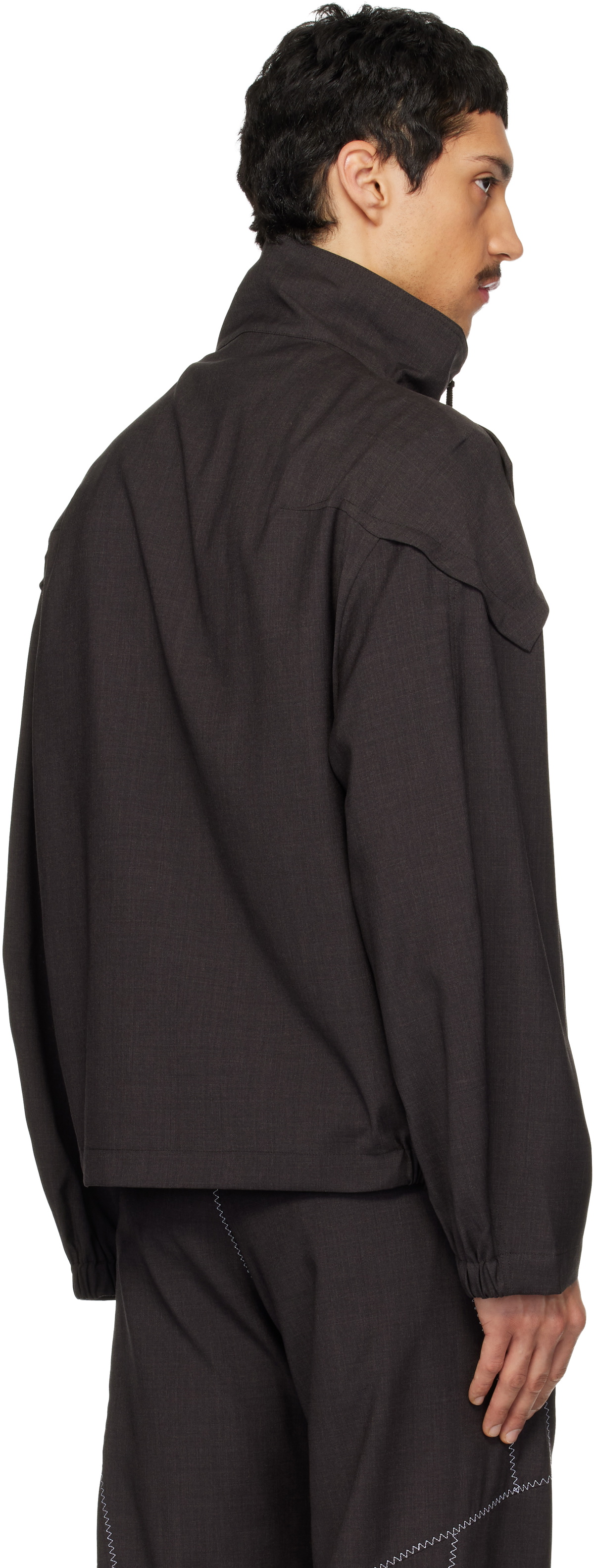 Kiko Kostadinov Brown Farkas Pullover Jacket