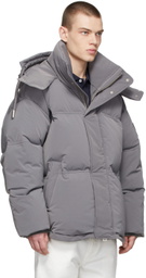 AMI Alexandre Mattiussi Grey Polyester Down Jacket