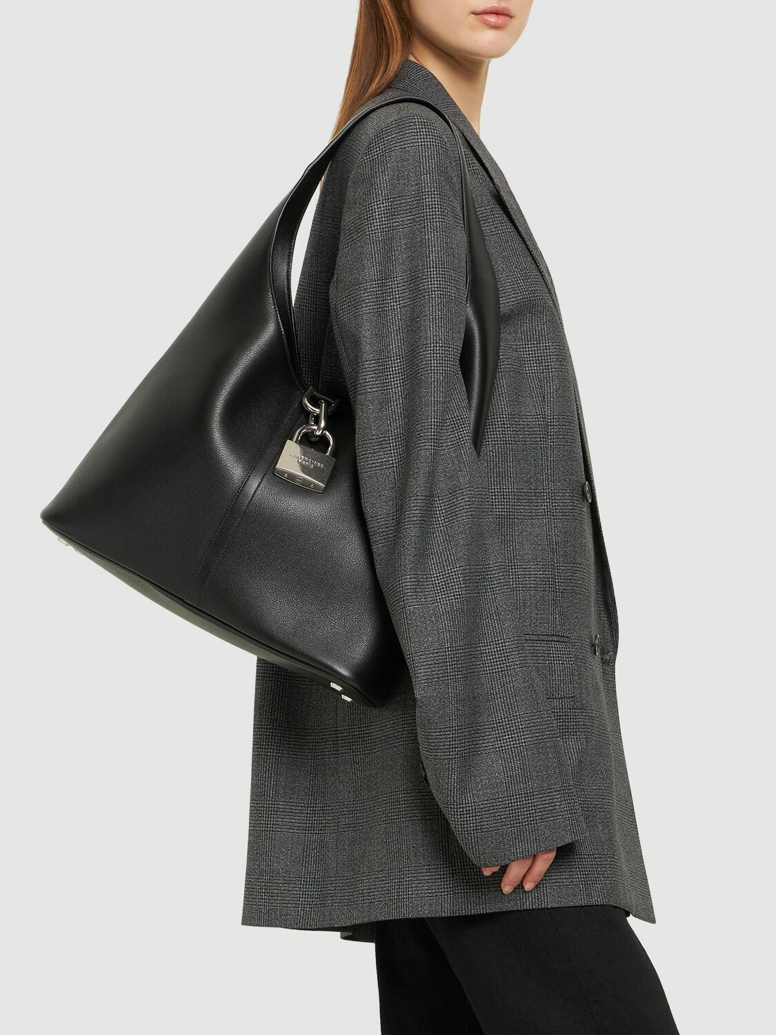 国内配【BALENCIAGA】Locker North-South M レザー バッグ BALENCIAGA - Medium Locker North-south Leather Bag Balenciaga