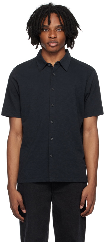 Photo: Theory Navy Noran Shirt