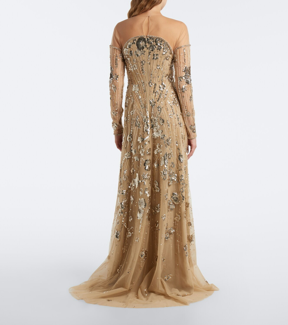 Georges Hobeika Embellished tulle gown