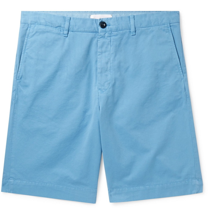 Photo: Mr P. - Garment-Dyed Cotton-Twill Bermuda Shorts - Blue