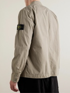 Stone Island - Logo-Appliquéd Twill Shirt Jacket - Neutrals