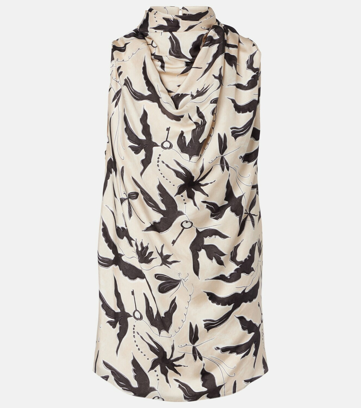 Altuzarra Sleary draped printed silk top