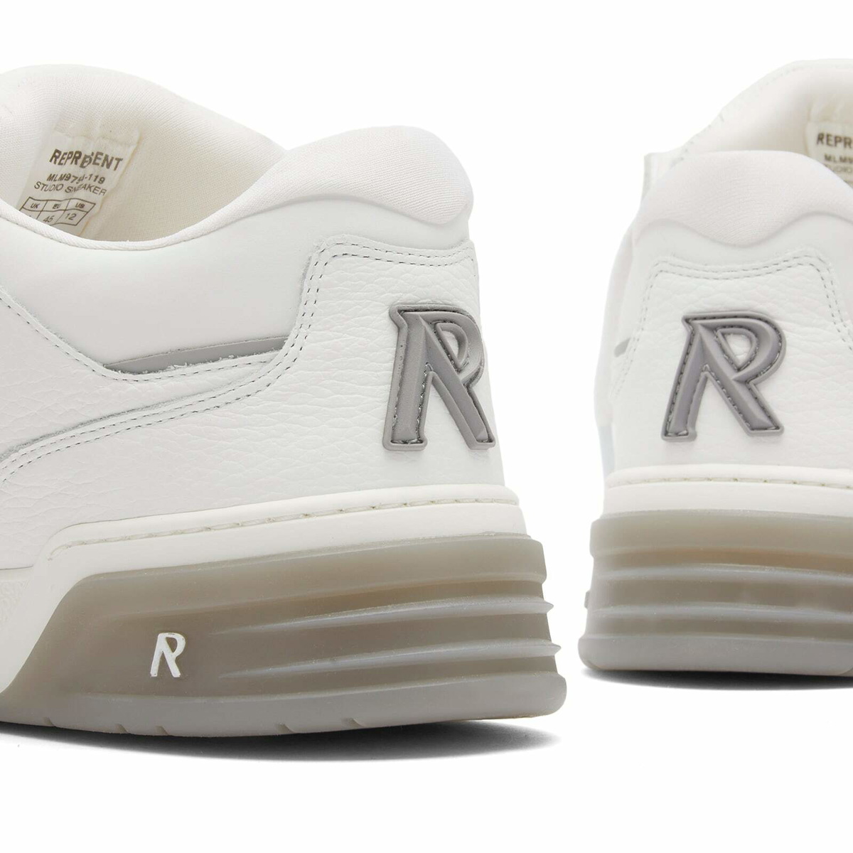 スニーカー REPRESENT Men Sneakers MLM9599 WHITE Represent Men's Studio Sneaker in White Grey Represent