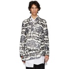 Comme des Garcons Homme Plus White and Black Embossed Jacket