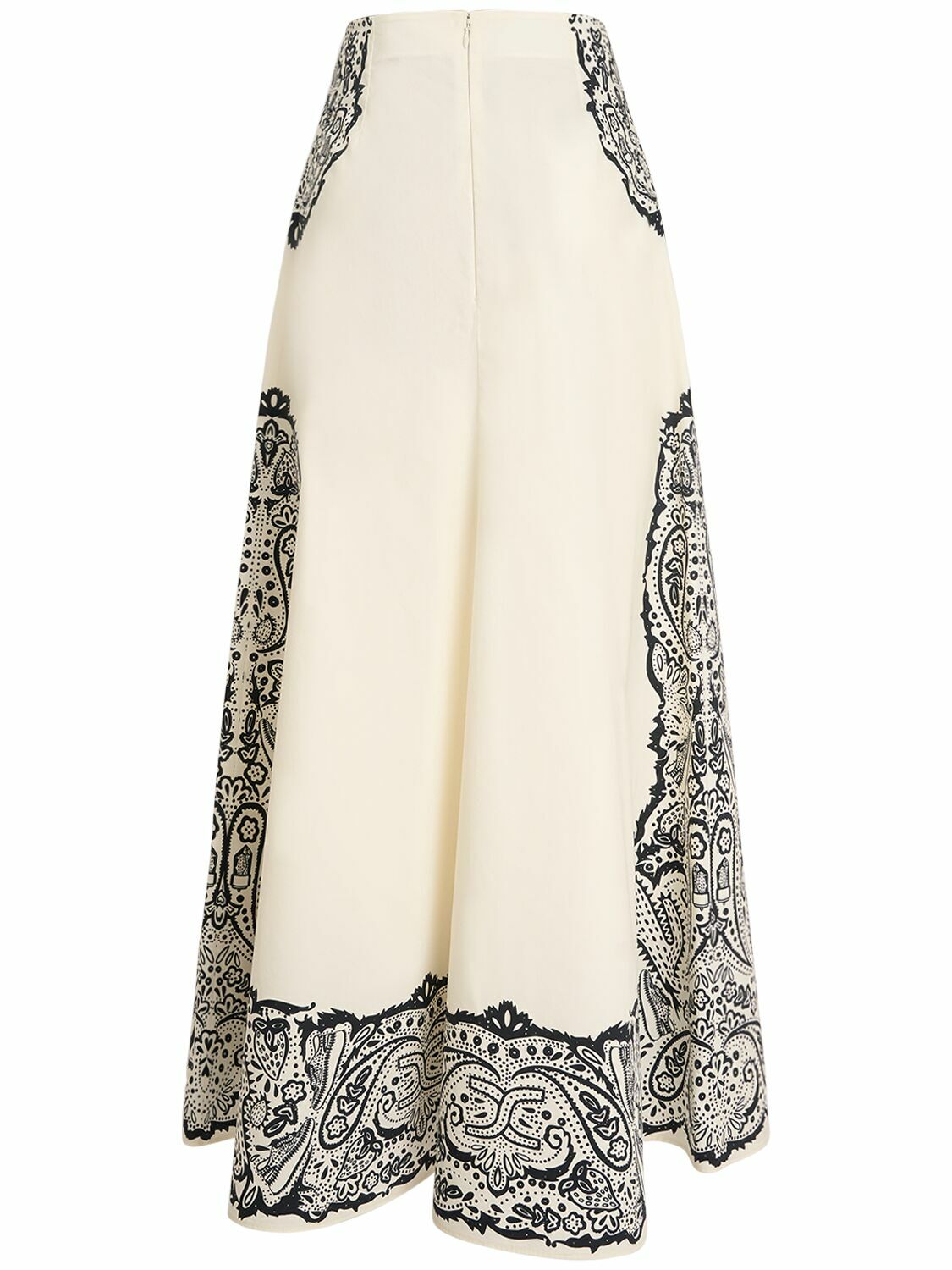 CHLOÉ Printed Cotton Poplin Long Skirt Chloe