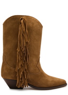 Isabel Marant étoile Duerto 50 Fringed Suede Mid-calf Boots Camel