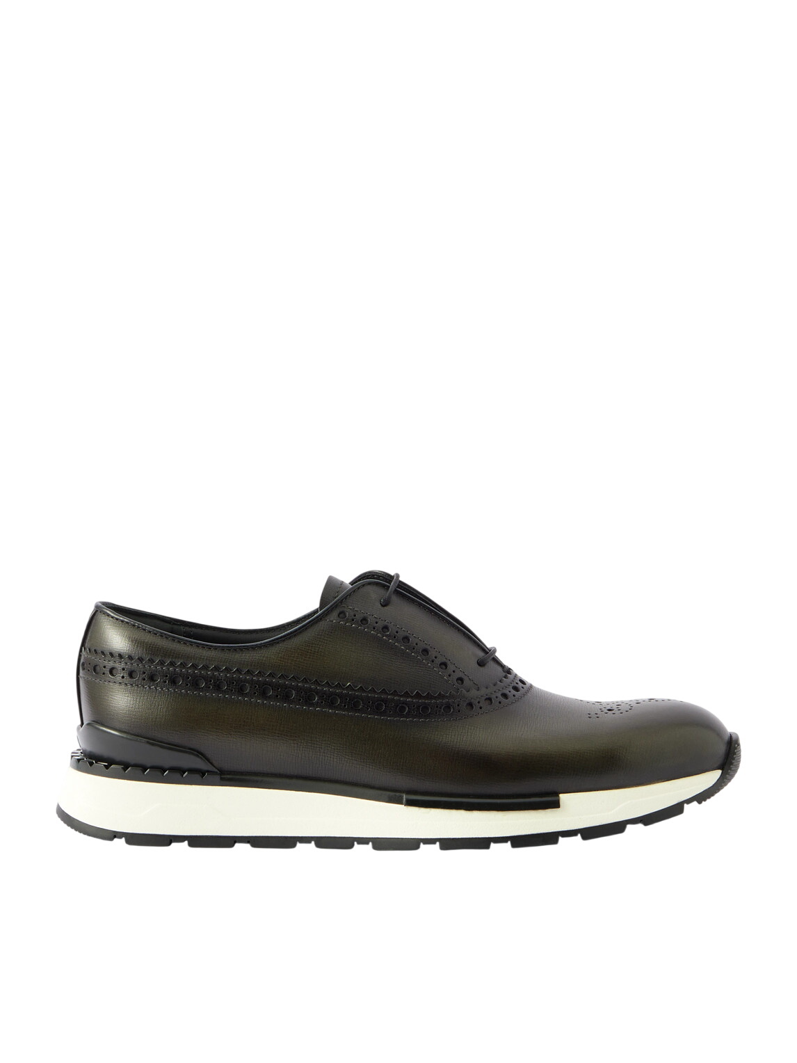 Berluti - Eden Scritto Leather Sneakers - Gray Berluti