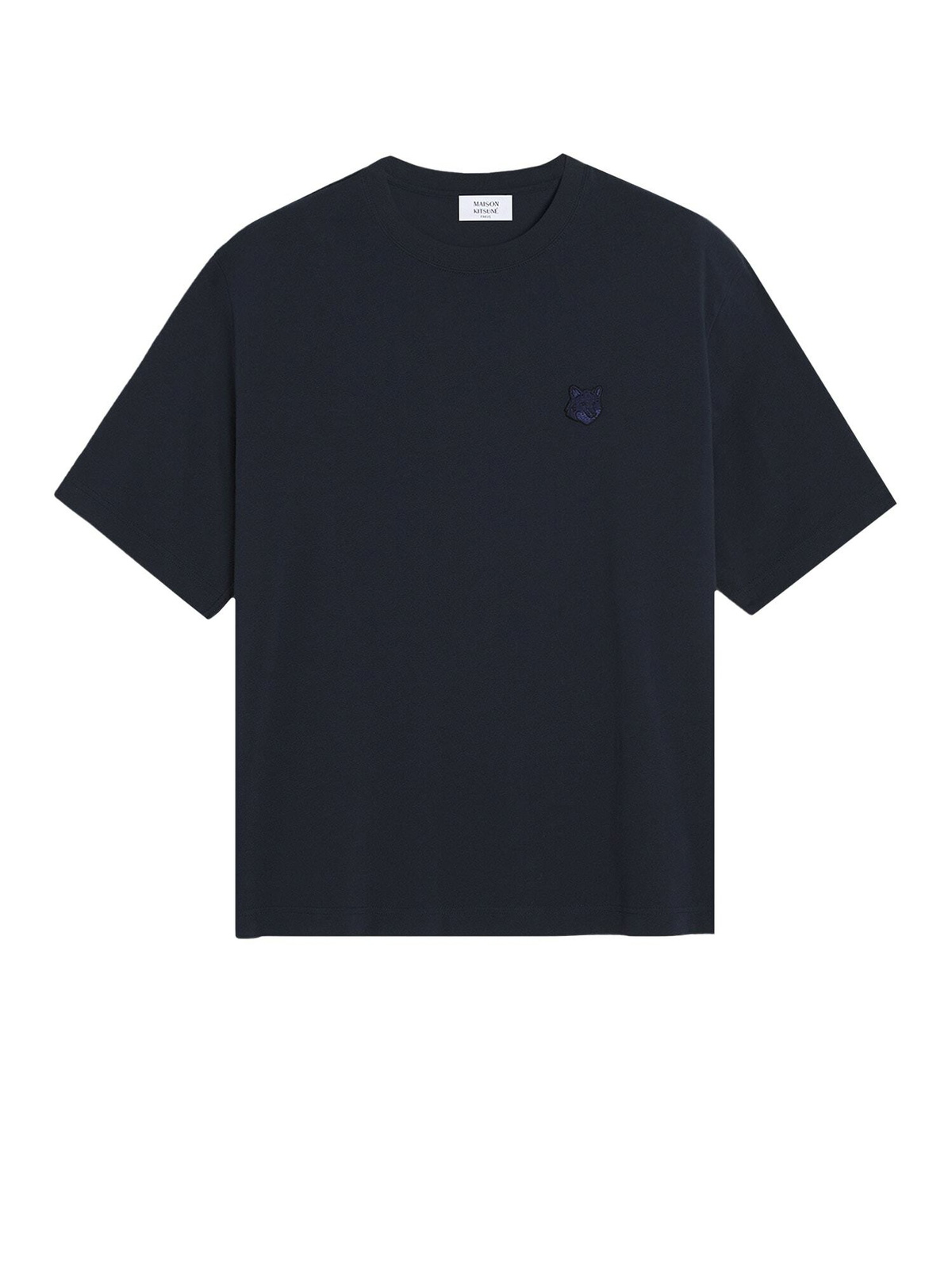 Tシャツ・カットソー MAISON KITSUNE Cotton T-shirt with iconic logo patch Maison Kitsuné Cotton T-shirt With Iconic Logo Patch Maison