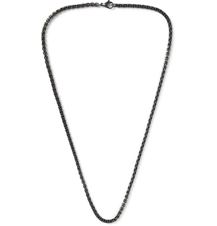 Photo: David Yurman - Blackened Sterling Silver Chain Necklace - Metallic