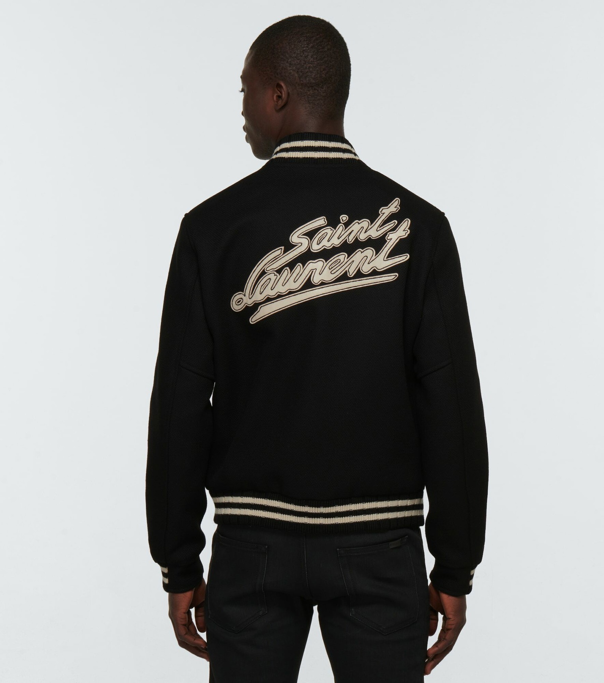 ★Saint Laurent★Wool Varsity Jacket Black★ W) Saint Laurent Wool Varsity Jacket Black | eBay