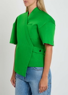 Calvin Klein Dahlia Belted Canvas Wrap Jacket Green