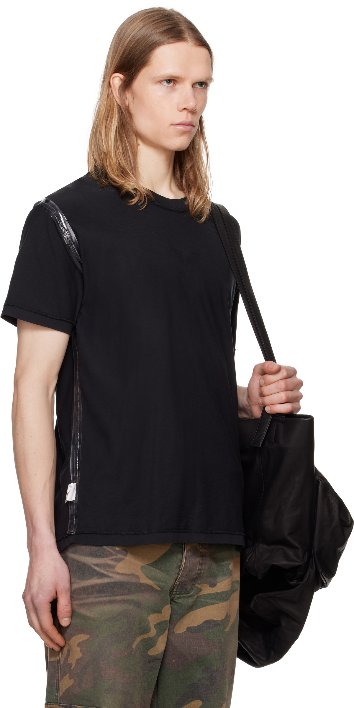 ALEXANDER DIGENOVA Black Tape Seam Logo T-shirt Alexander Digenova