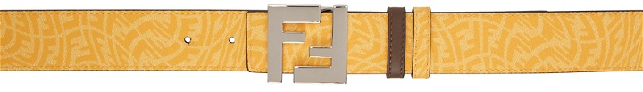 Photo: Fendi Reversible Yellow FF Vertigo Belt