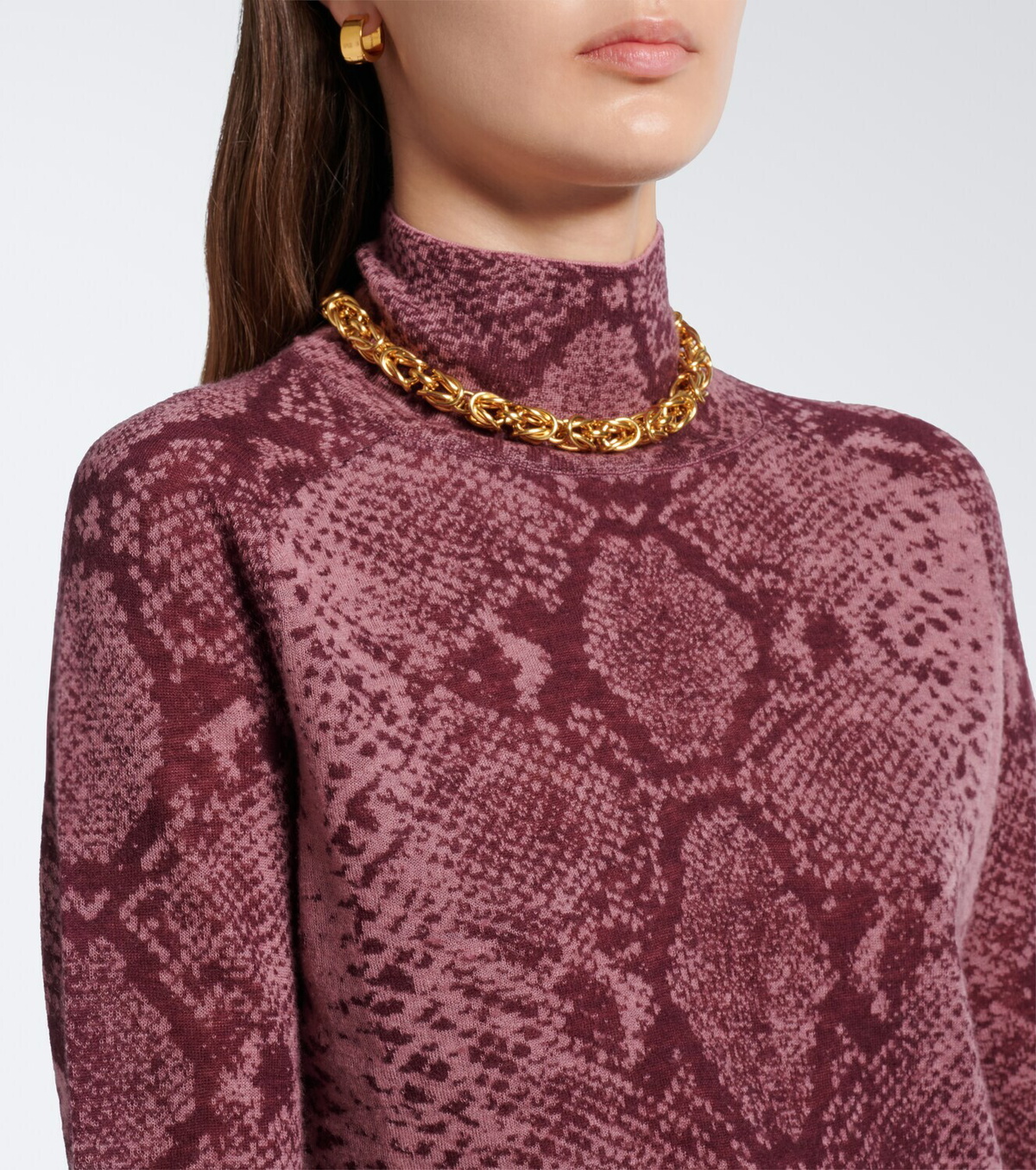 Joseph Yasmin snake-print cashmere sweater