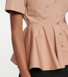 Alaïa Peplum cotton poplin shirt