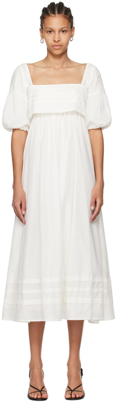 Photo: Staud Off-White Darla Midi Dress