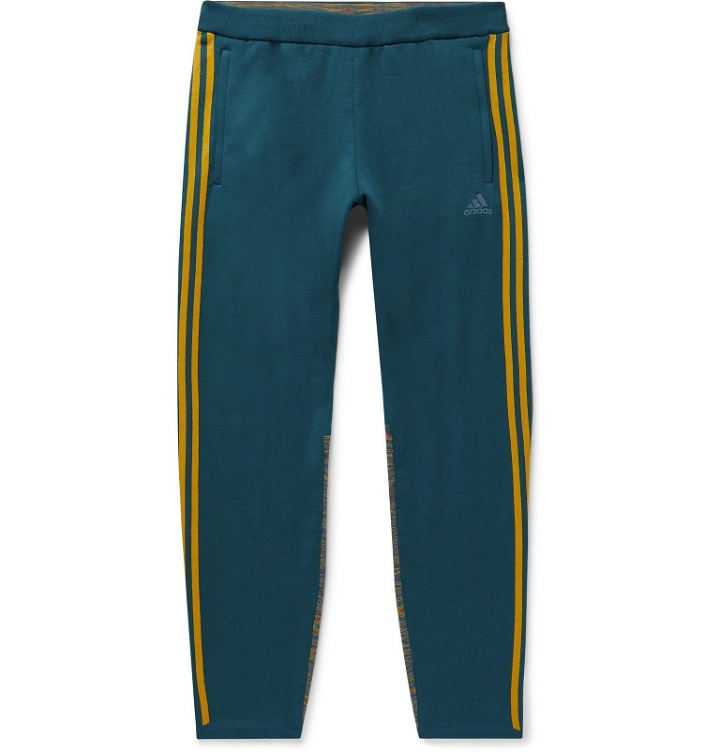 Photo: adidas Consortium - Missoni Tech-Jersey and Space-Dyed Stretch-Knit Sweatpants - Blue