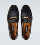 Tom Ford Croc-effect leather loafers