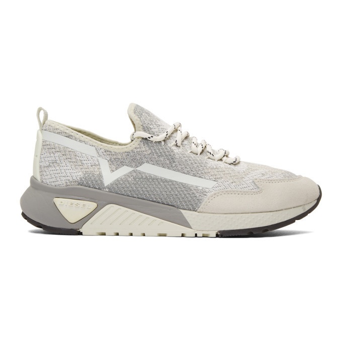 Photo: Diesel White and Grey S-KBY Sneakers