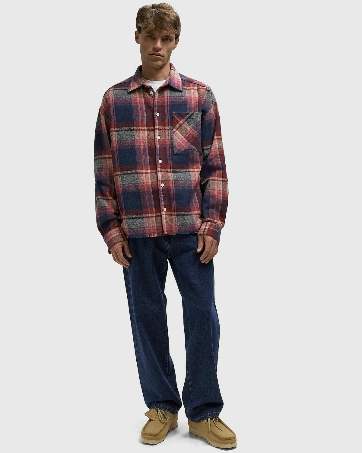 Reternity CREATIVE DEPT LOGO FLANNEL Purple Mens Longsleefe