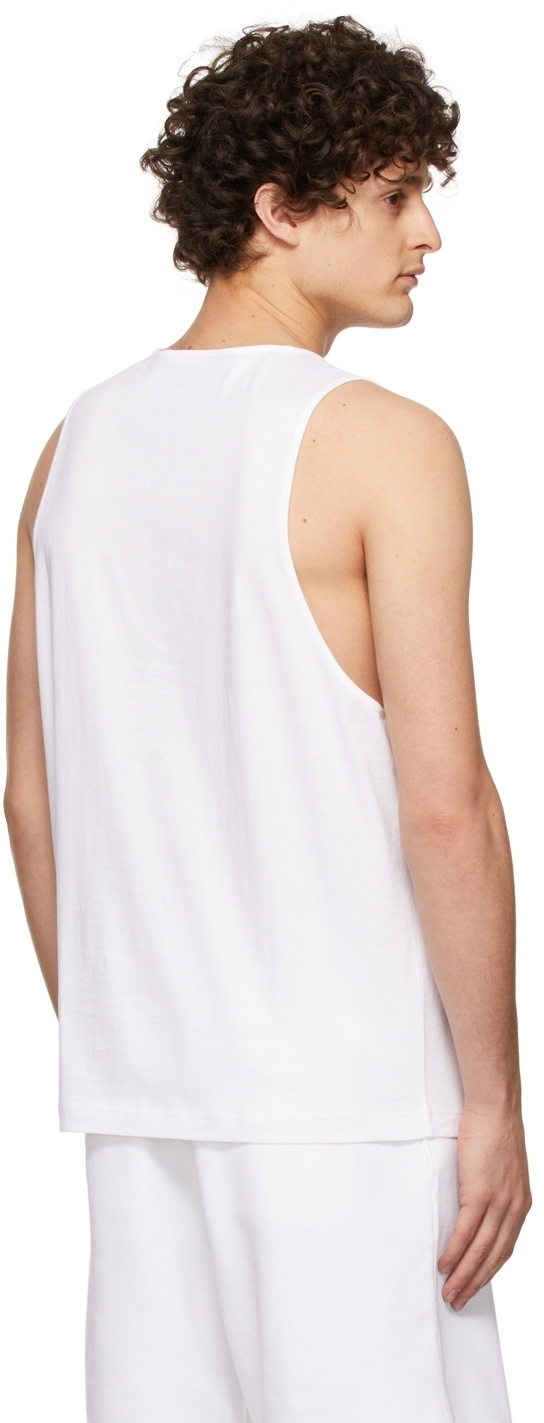 Moschino White Smiley Edition Logo Tank Top