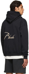 Rhude SSENSE Exclusive Black Script Hoodie