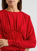 16 Arlington Anve Draped Jersey top Red