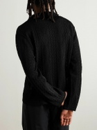 Amomento - Crocheted Zip-Up Cardigan - Black