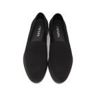 Prada Black Twill Knit Slip-On Sneakers