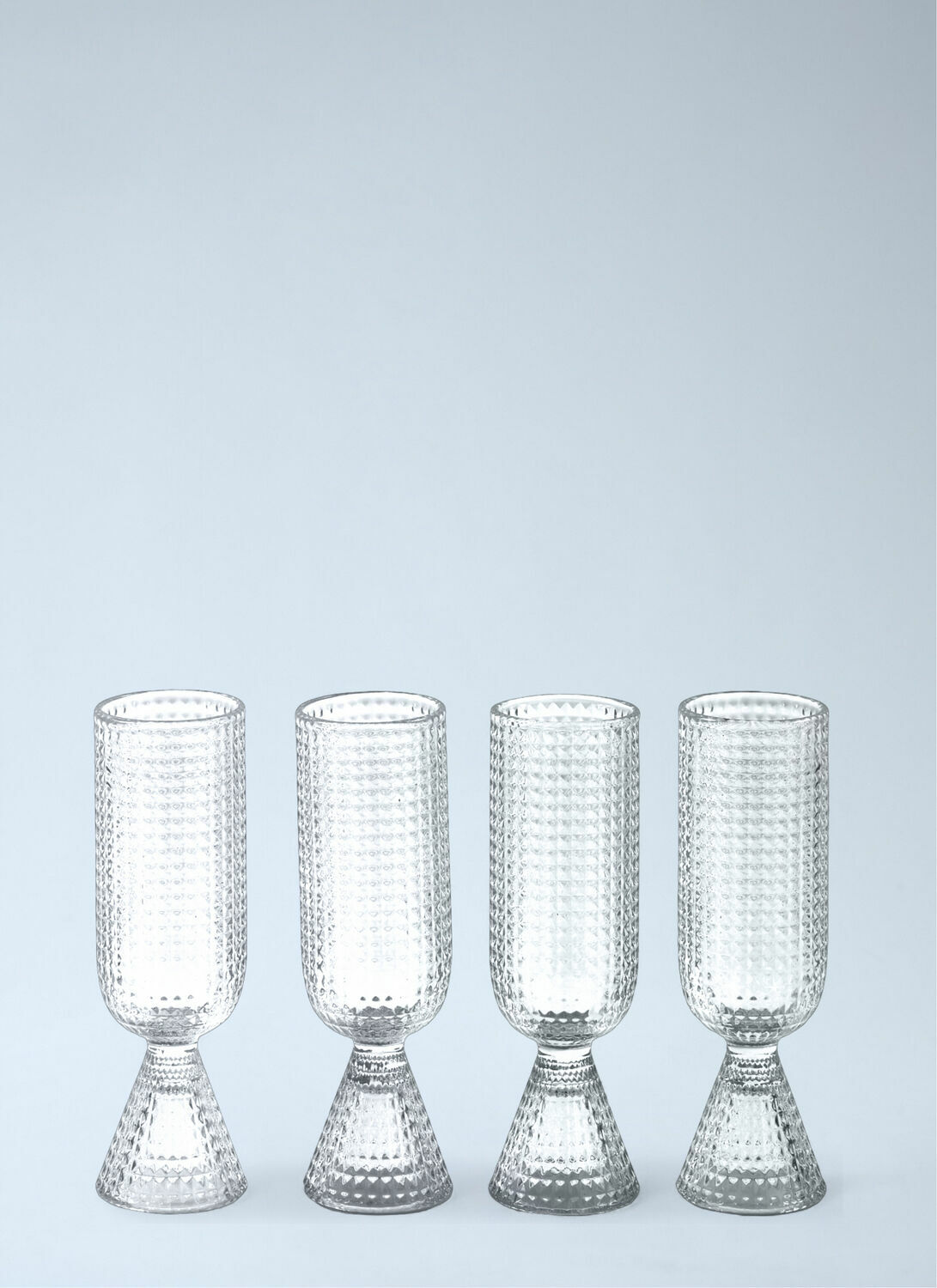 POLSPOTTEN Textured Glass Flute Set