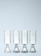 POLSPOTTEN Textured Glass Flute Set