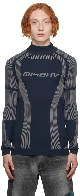 Photo: MISBHV Navy & White Active Classic Long Sleeve Top