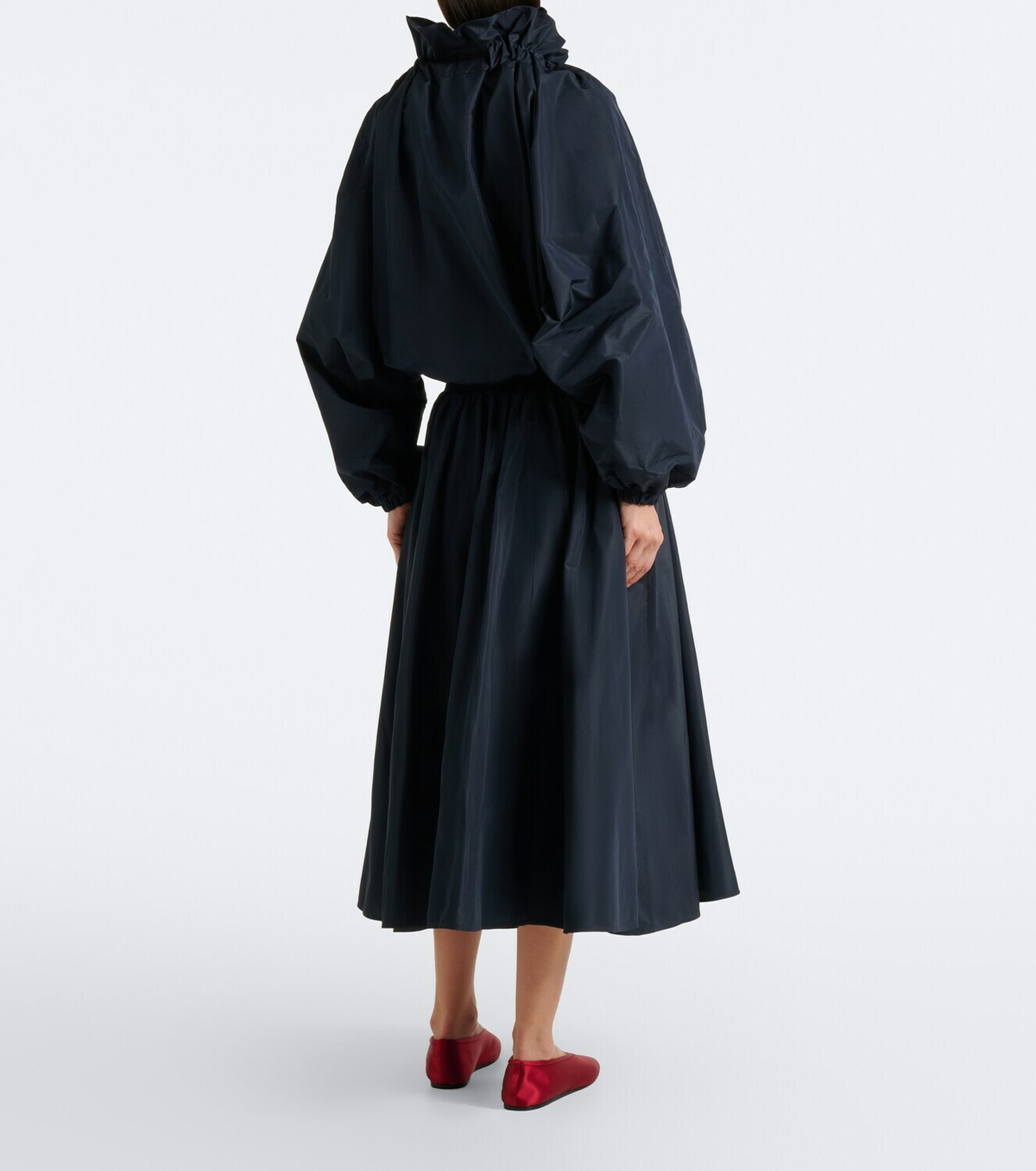 Patou Shirred midi skirt