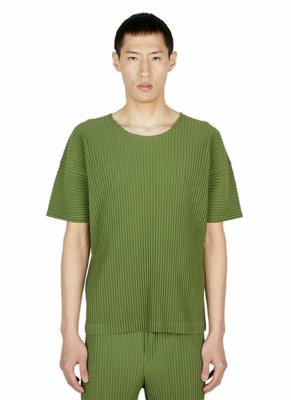 Photo: Homme Plissé Issey Miyake - Pleated T-Shirt in Green