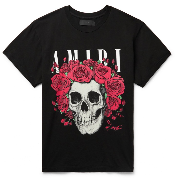 Photo: AMIRI - Grateful Dead Printed Cotton-Jersey T-Shirt - Black